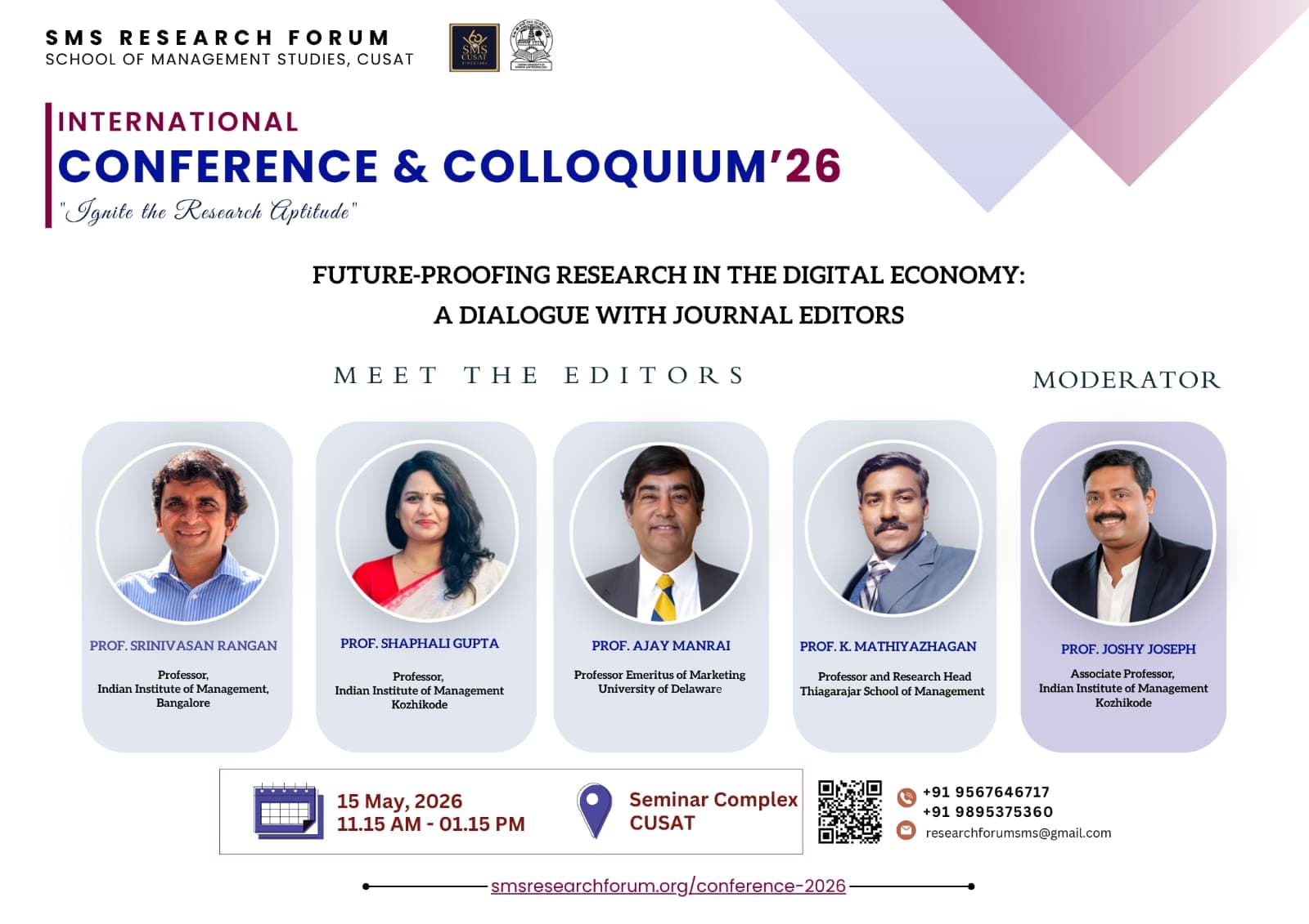 Meet the Editors flyer for Conference and Colloquium 2026